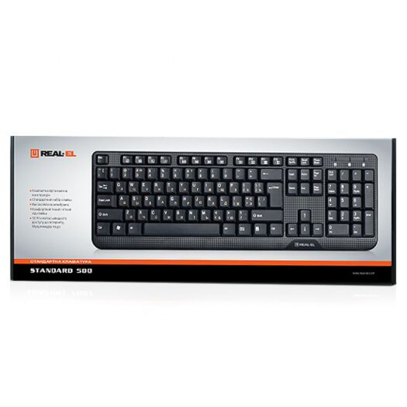 Клавиатура REAL-EL Standard 500 Black PS/2