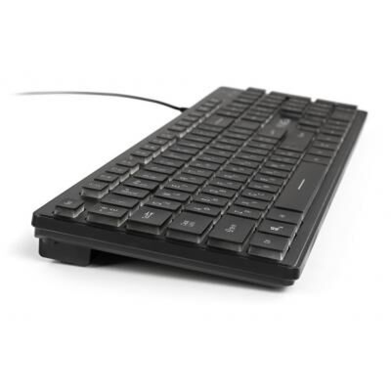 Клавиатура компьютерная USB Vinga KB410 black с RGB подсветкой