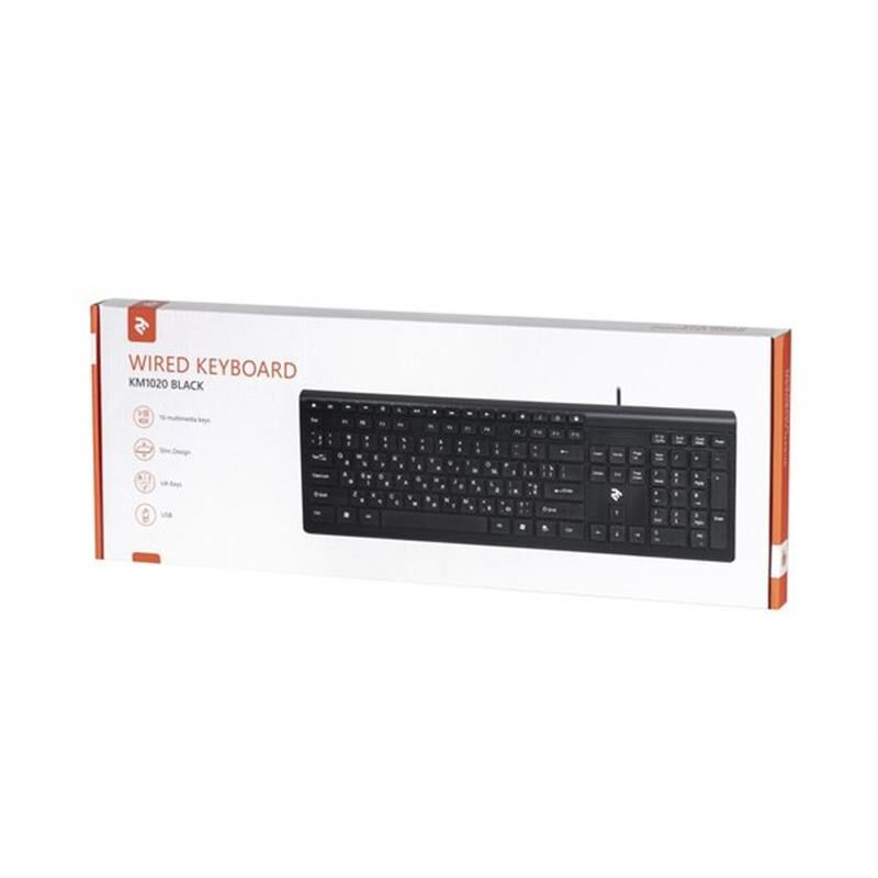 Клавиатура 2E KM1020 Slim (2E-KM1020UB) Black