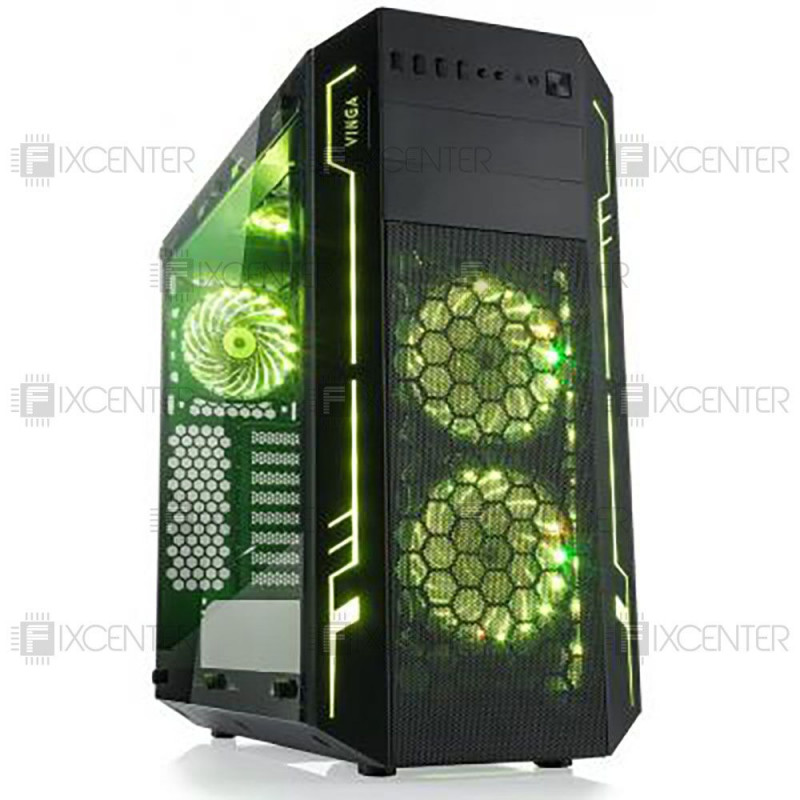 Корпус для ПК (корпус компьютера) Vinga Ark LED без БП, Да, Full Tower, Да, ATX, E-ATX, Micro-ATX, Mini-ITX, Стеклянная стенка, Нижнее