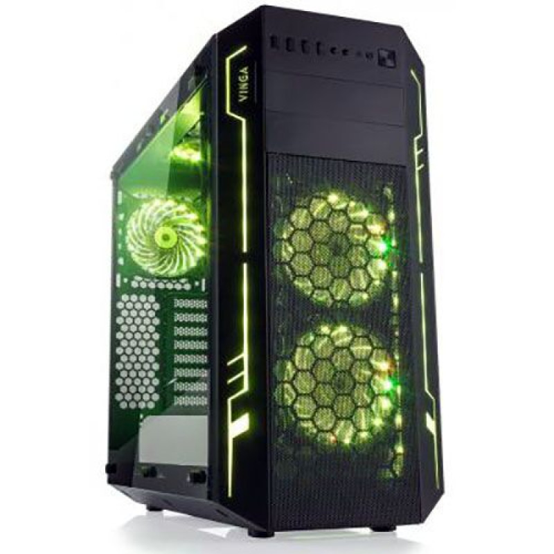Корпус для ПК (корпус компьютера) Vinga Ark LED без БП, Да, Full Tower, Да, ATX, E-ATX, Micro-ATX, Mini-ITX, Стеклянная стенка, Нижнее