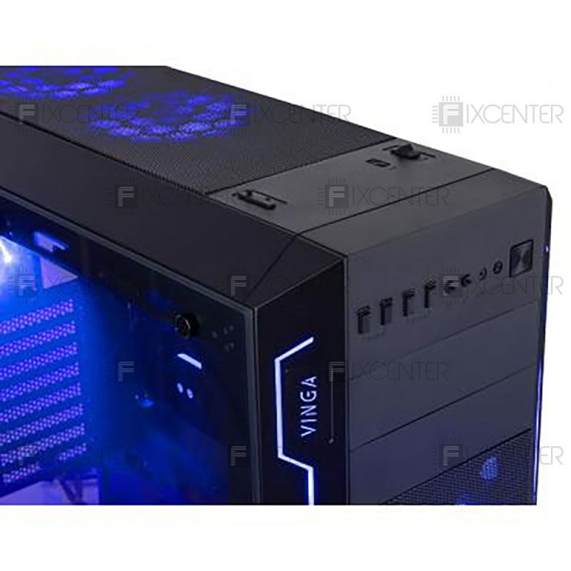 Корпус для ПК (корпус компьютера) Vinga Ark LED без БП, Да, Full Tower, Да, ATX, E-ATX, Micro-ATX, Mini-ITX, Стеклянная стенка, Нижнее
