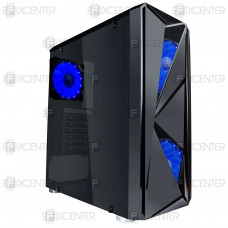 Корпус для ПК (корпус компьютера) 1stPlayer F4-A1 Blue LED без БП, Да, Midi Tower, Да, ATX, Micro-ATX, Стеклянная стенка, Нижнее