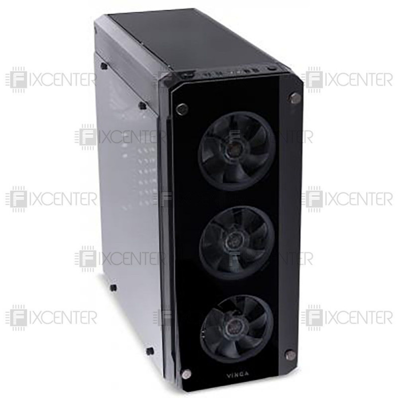 Корпус для ПК (корпус компьютера) Vinga Gryphon LED без БП, Да, Midi Tower, Да, ATX, Micro-ATX, Mini-ITX, Стеклянная стенка, Нижнее