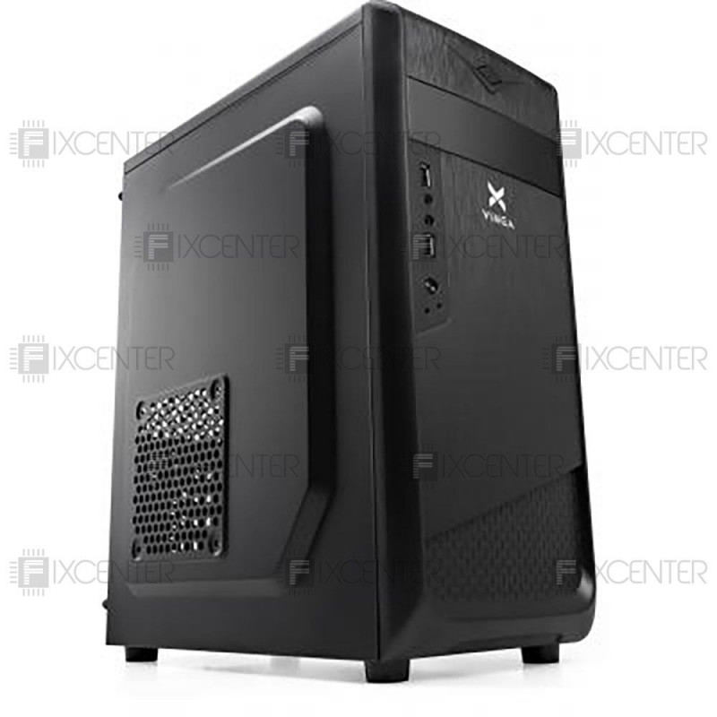 Корпус для ПК (корпус компьютера) Vinga CS110B + БП 400W, Нет, Midi Tower, Нет, ATX, Micro-ATX, Mini-ITX, Металл с сеткой, Верхнее