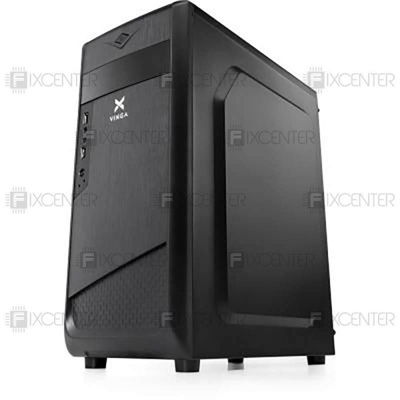 Корпус для ПК (корпус компьютера) Vinga CS110B + БП 400W, Нет, Midi Tower, Нет, ATX, Micro-ATX, Mini-ITX, Металл с сеткой, Верхнее