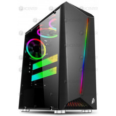 Корпус для ПК (корпус компьютера) 1stPlayer Rainbow-R3 Color LED Black без БП, Да, Midi Tower, Да, ATX, Micro-ATX, Стеклянная стенка, Нижнее