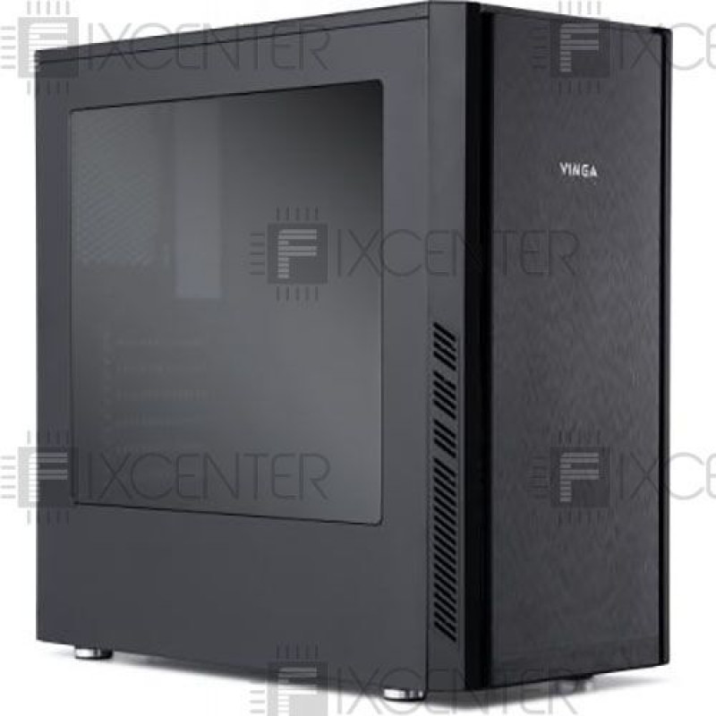 Корпус для ПК (корпус компьютера) Vinga BlackGold без БП, Нет, Midi Tower, Да, ATX, Micro-ATX, Метал со стеклом, Нижнее