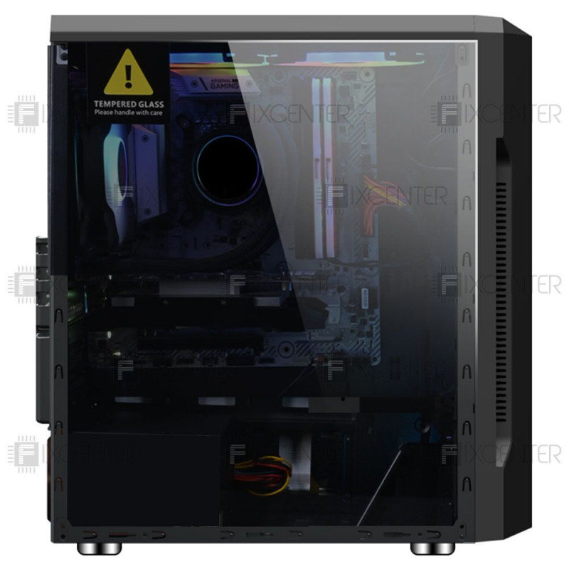 Корпус для ПК (корпус компьютера) 1stPlayer R3-A-R1 Color LED Black без БП, Да, Midi Tower, Да, ATX, Micro-ATX, Стеклянная стенка, Нижнее