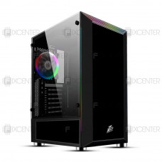Корпус для ПК (корпус компьютера) 1stPlayer H5-R1 Color LED Black без БП, Да, Midi Tower, Да, ATX, Micro-ATX, Стеклянная стенка, Нижнее
