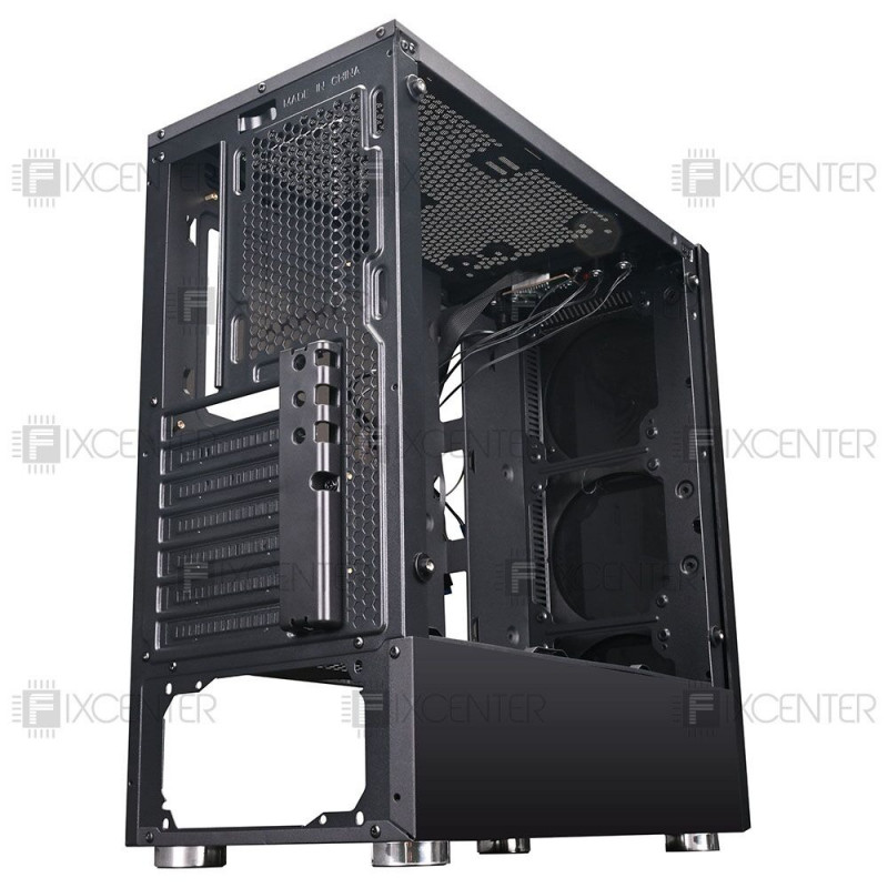 Корпус для ПК (корпус компьютера) 1stPlayer H5-R1 Color LED Black без БП, Да, Midi Tower, Да, ATX, Micro-ATX, Стеклянная стенка, Нижнее
