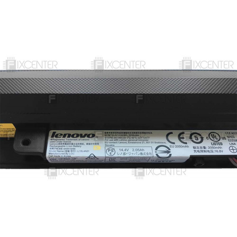 Б/У Батарея (аккумулятор) L15L4A01 для ноутбука Lenovo 100-15IBD, 300-15IBR, 300-15ISK 2200mAh Оригинал (Износ 12%), 2200 mAh, Внешний, Оригинал, 14.4 V, 14.8 V