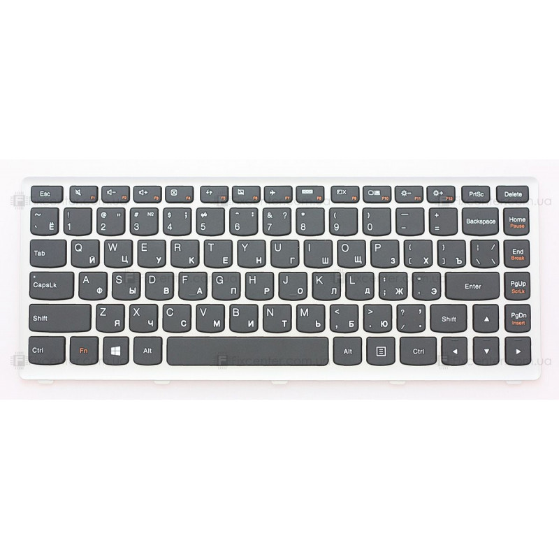 Клавиатура для ноутбука Lenovo IdeaPad U410 Silver Frame