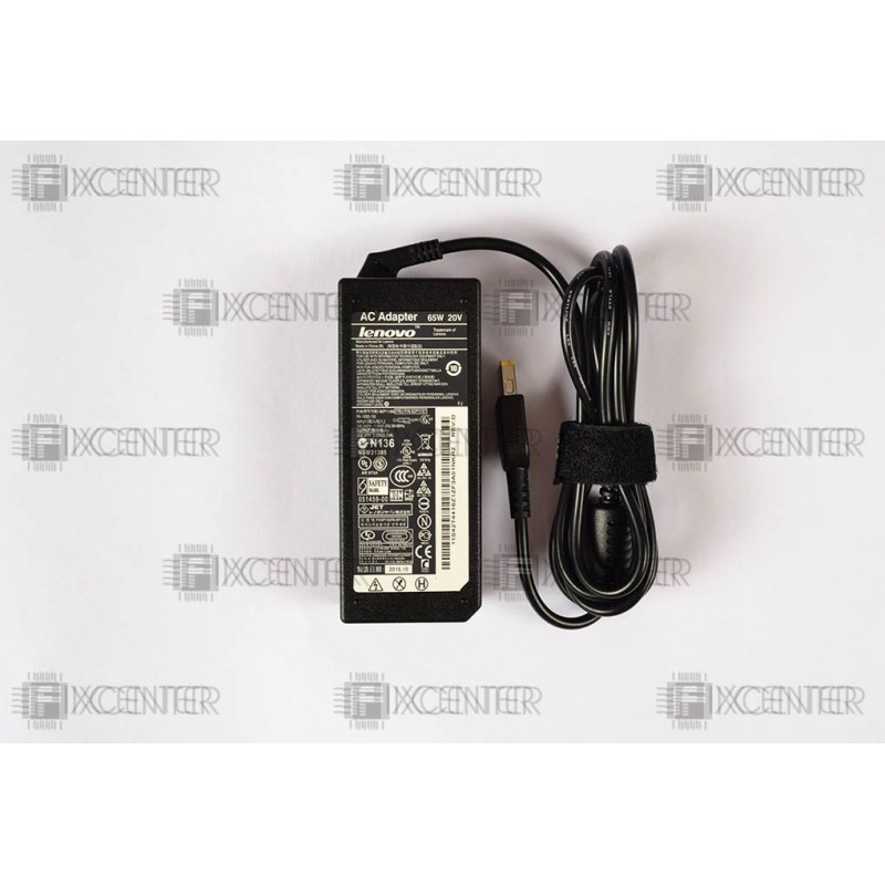 Блок питания Lenovo 65 Вт (20V 3,25А прямоугольный коннектор) Оригинал, 65W, 20V, 3.25A, Прямоугольный