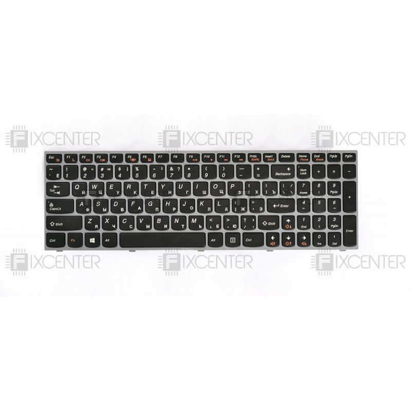 Клавиатура для ноутбука Lenovo M5400, B5400 silver frame