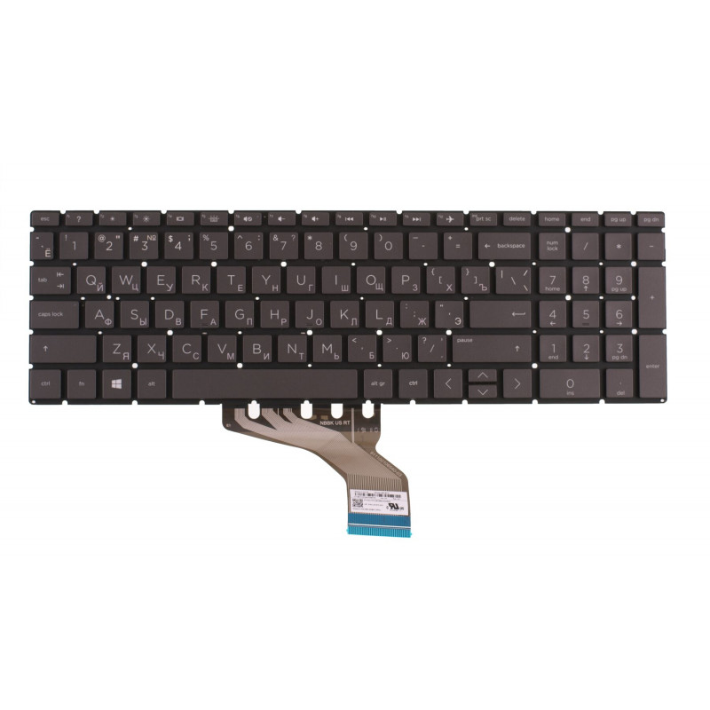 Клавиатура для ноутбука HP 15-DA, 15-DB, 15-DX, 15-DR, 15-DW, 15-CX, 15-CS, Gaming 16-A (графит) с подсветкой Оригинал