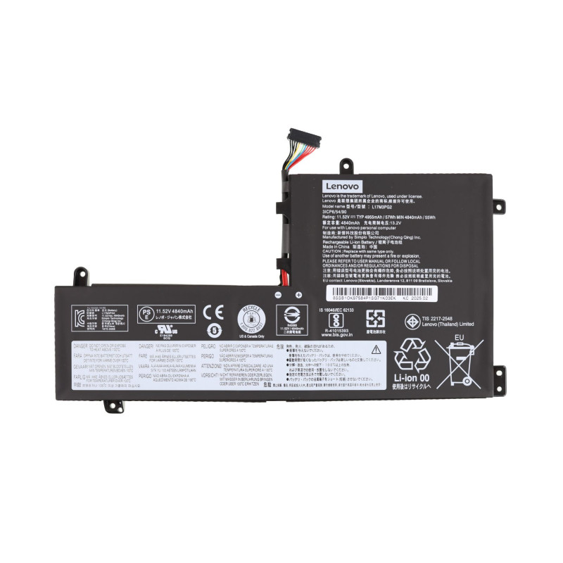 Батарея (аккумулятор) L17M3PG2, L17C3PG2 для ноутбуков Lenovo Legion Y530-15ICH, Y530-15ICHg Оригинал 11.52V 4955mAh 55Wh, 4965 mAh, Внутренний, Оригинал, 11.4 V