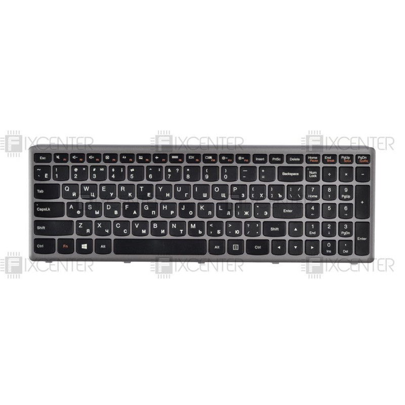 Клавиатура для ноутбука Lenovo G500s, G505s, S510p, Z510 silver