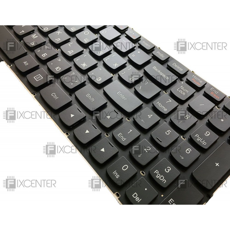Клавиатура для ноутбука Lenovo IdeaPad Y50-70, Y50-80, Y70-70 с подсветкой (черные торцы кнопок)