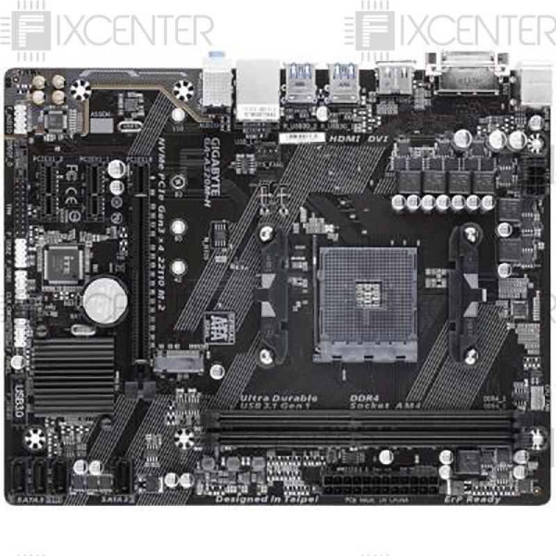 Материнская плата для компьютера GIGABYTE GA-A320M-H, AM4, Micro-ATX