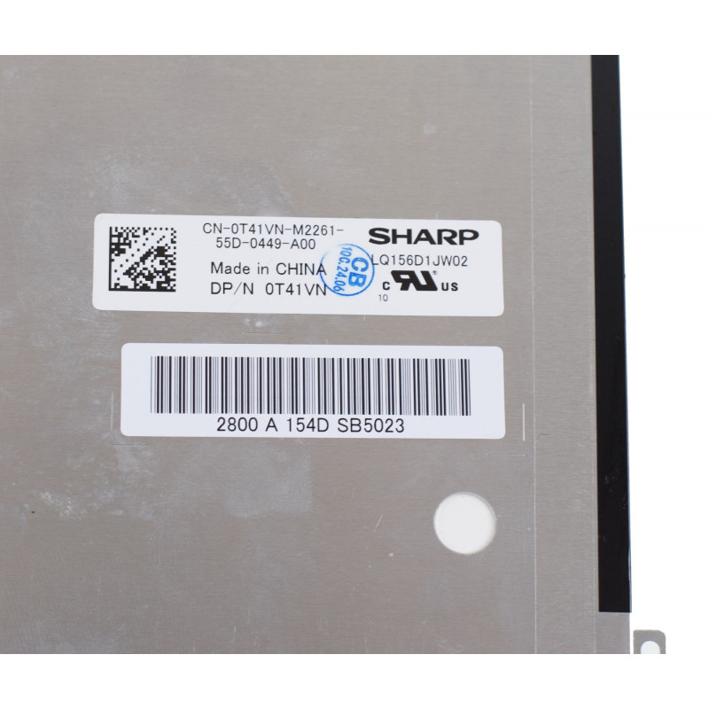 Матрица (экран) Sharp 15.6" LQ156D1JW02 0T41VN (3840×2160, 350 cd/m², 16.7M, 60Hz 40 pins) для ноутбука (горизонтальные ушки), 40pin, 15.6", Матовое, 3840x2160, LED, Slim, 60 Гц, 345.6