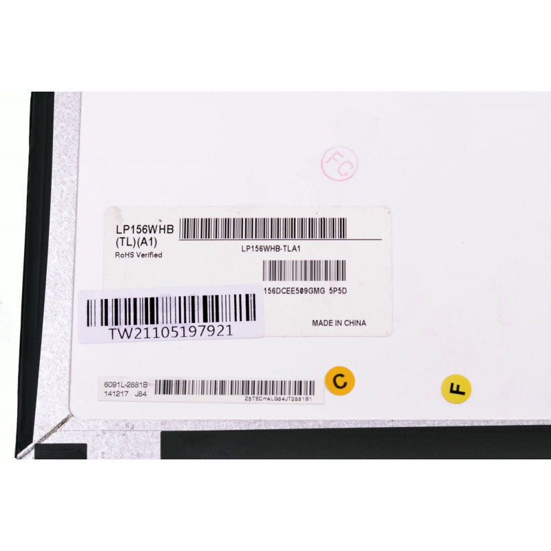 Матрица (экран) 15.6" LP156WHB (TL)(A1) глянцевая (1366×768, 40pin, LED, Slim) HD крепления сверху/снизу, 40pin, 15.6", Гленцевое, 1366x768, LED, Slim, 60 Гц