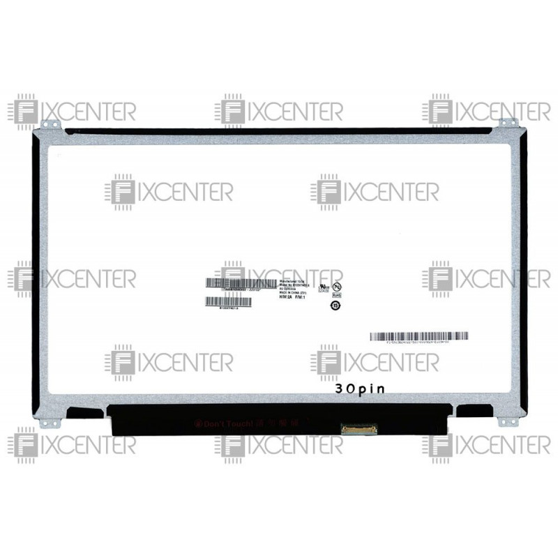 Матрица (экран) 13.3" матовая (1366×768, 30pin, LED, Slim) HD крепления сверху/снизу, 30pin, 13.3", Матовое, 1366x768, LED, Slim