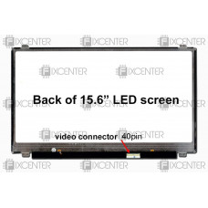Матрица (экран) 15.6" матовая (1366×768, 40pin, LED, Slim) HD крепления сверху/снизу, 40pin, 15.6", Матовое, 1366x768, LED, Slim