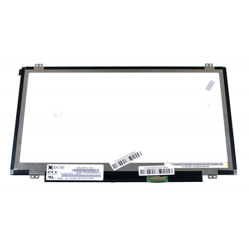 Матрица (экран) 14.0" матовая HB140FH1-401 (1920x1080, 30pin, LED, TN, Slim) FHD Крепления сверху/снизу (320 мм), 30pin, 14.0", Матовое, 1920x1080, LED, Slim, 60 Гц, 320 мм