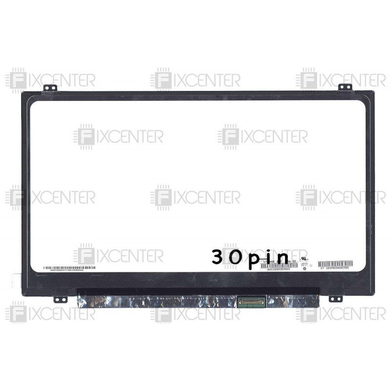 Матрица (экран) 14.0" матовая (1920x1080, 30pin, LED, Slim) FullHD крепления сверху/снизу, 30pin, 14.0", Матовое, 1920x1080, LED, Slim