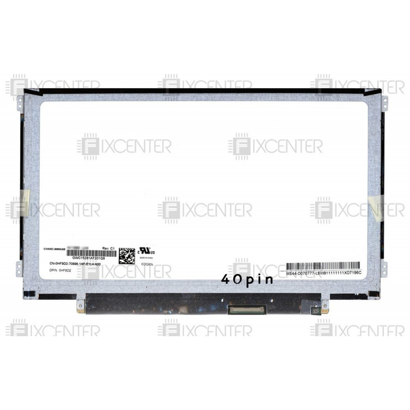 Матрица (экран) 11.6" матовая (1366×768, 40pin, LED, Slim) HD крепления слева/справа, 40pin, 11.6", Матовое, 1366x768, LED, Slim