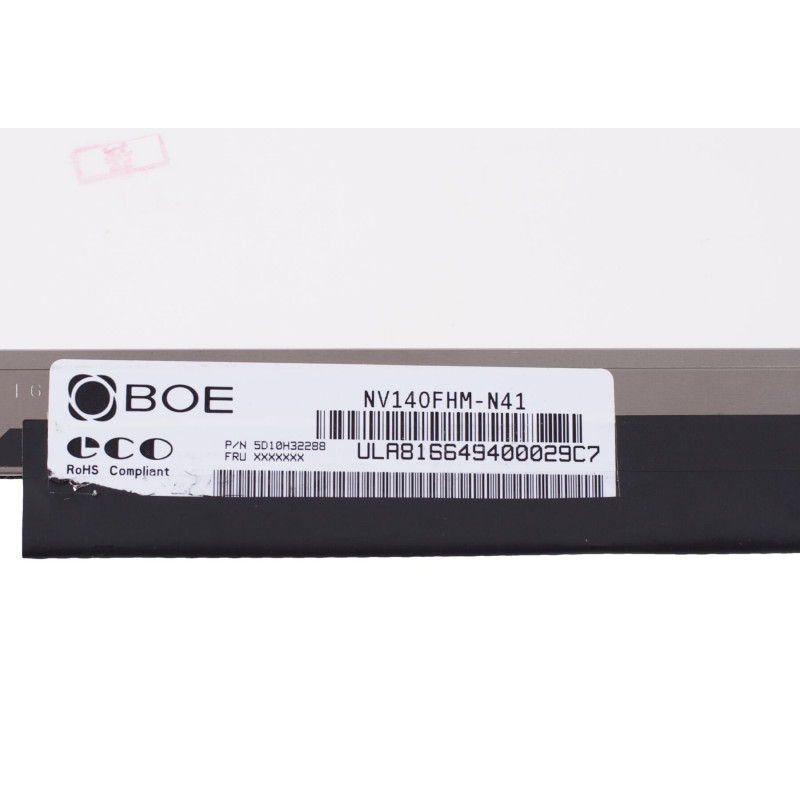 Матрица (экран) BOE 14.0" NV140FHM-N41 (1920×1080, 250 cd/m², 262K, 60Hz, 30pin) для ноутбука, 30pin, 14.0", Матовое, 1920x1080, LED, Slim, 60 Гц, 320 мм