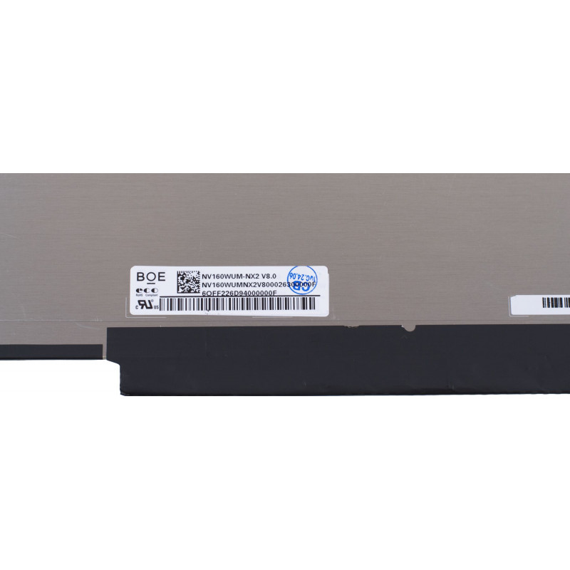 Матрица (экран) 16.0" NV160WUM-NX2 V8.0 (1920(RGB)×1200, 500 cd/m², 16.7M 100% sRGB, IPS) 165Hz 40 pins, 40pin, 16.0", Гленцевое, 1920 x 1200, LED, Slim, 165 Гц, 350 мм