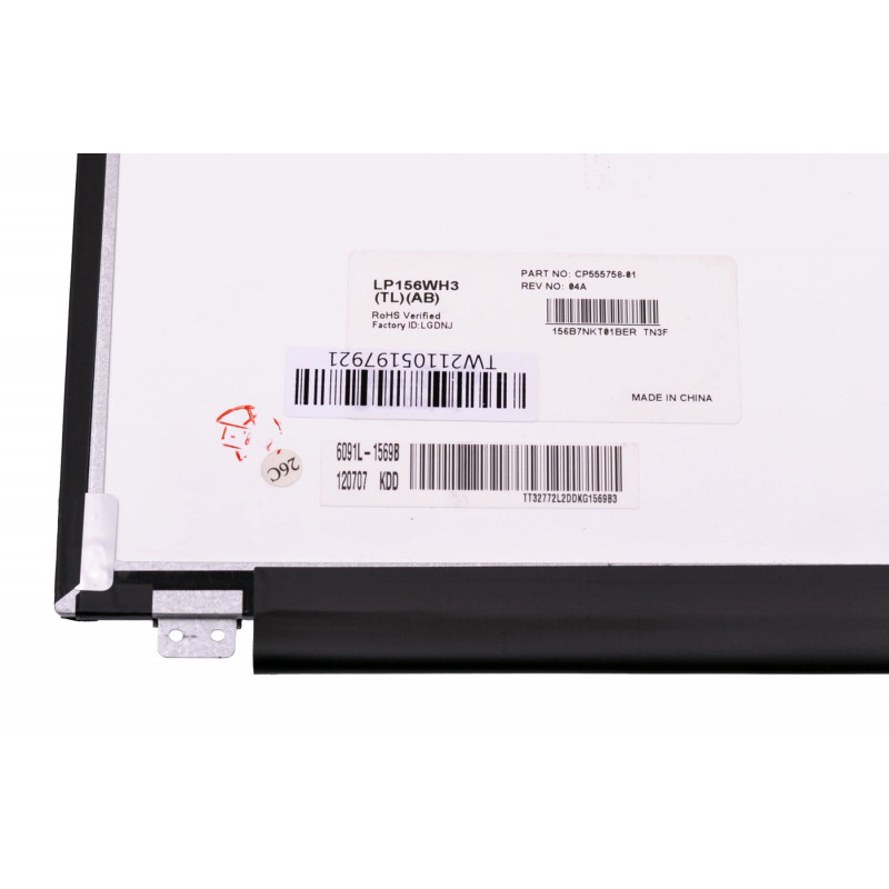 Матрица (экран) 15.6" LP156WH3 (TL)(AB) глянцевая (1366×768, 40pin, LED, Slim) HD крепления сверху/снизу, 40pin, 15.6", Гленцевое, 1366x768, LED, Slim, 60 Гц