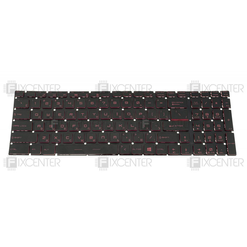 Клавиатура для ноутбука MSI GT72 GP72 GS60 GT62 GS62 GS63 GS70 PE60 PE70 GE72 GE62 GL62 GL72 с красной подсветкой