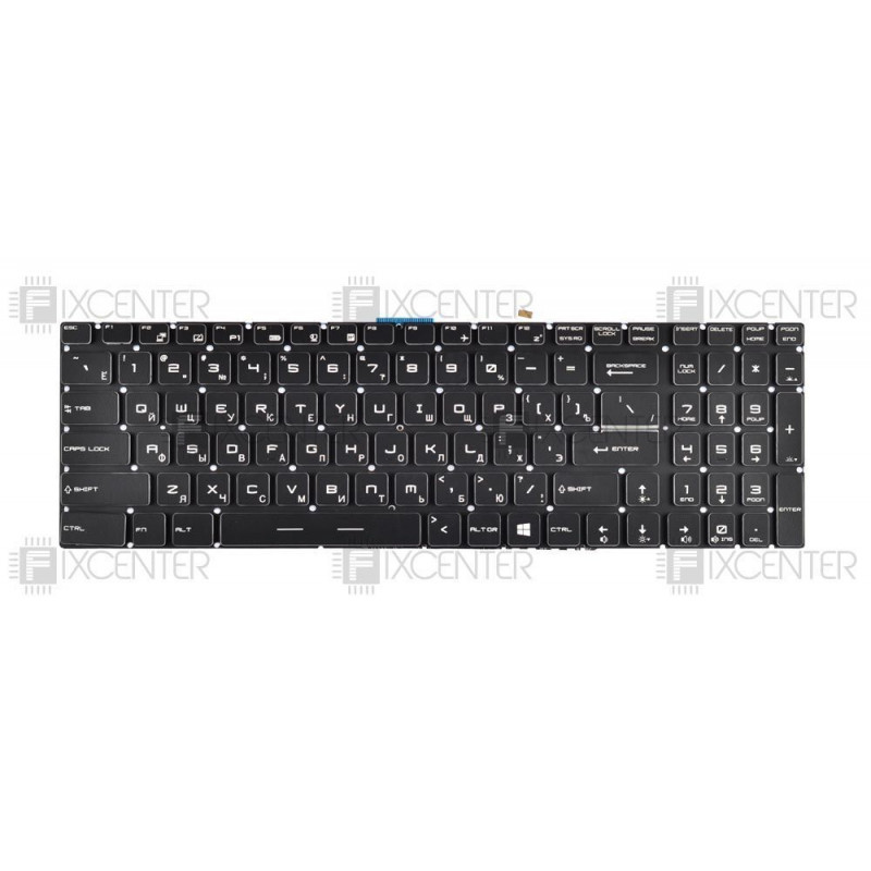 Клавиатура для ноутбука MSI GT72 GP72 GS60 GT62 GS62 GS63 GS70 PE60 PE70 GE72 GE62 GL62 GL72 с подсветкой RGB Orig Не работаэт "Delete"