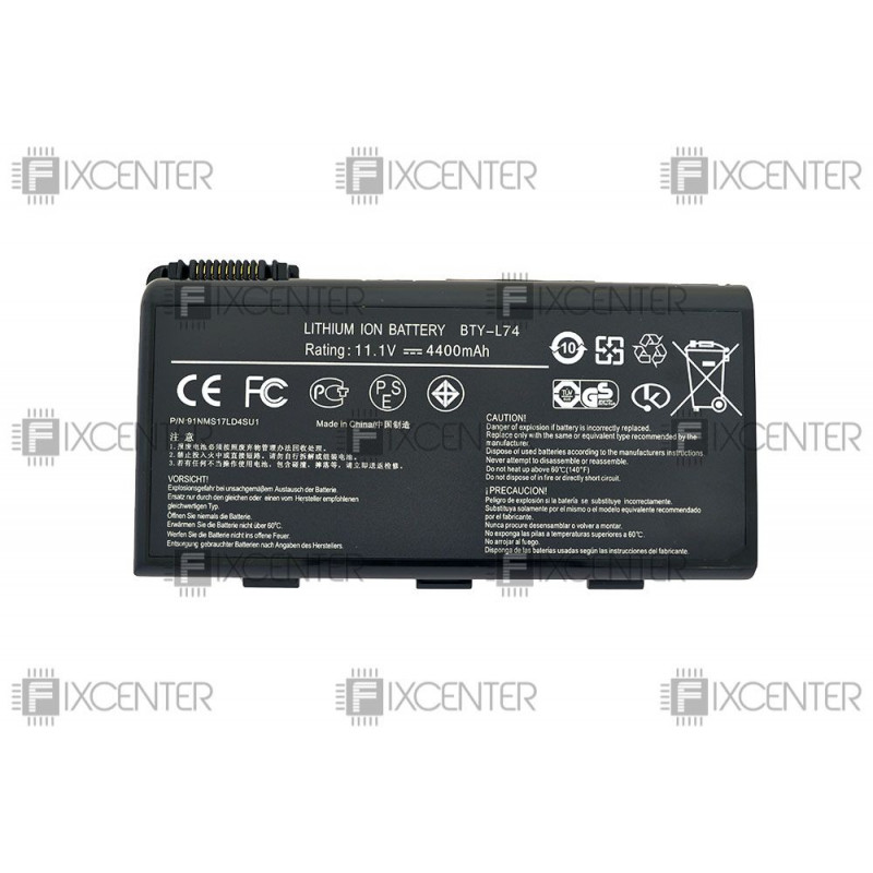 Батарея (аккумулятор) BTY-L74 для ноутбука MSI CR500, CR600, CR610, CX600, CR620, CX700 5200mAh, 5200 mAh, Внешний, High copy, 11.1 V
