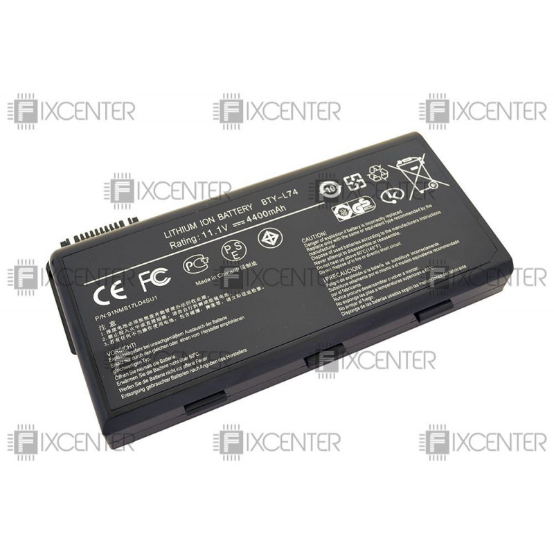 Батарея (аккумулятор) BTY-L74 для ноутбука MSI CR500, CR600, CR610, CX600, CR620, CX700 5200mAh, 5200 mAh, Внешний, High copy, 11.1 V