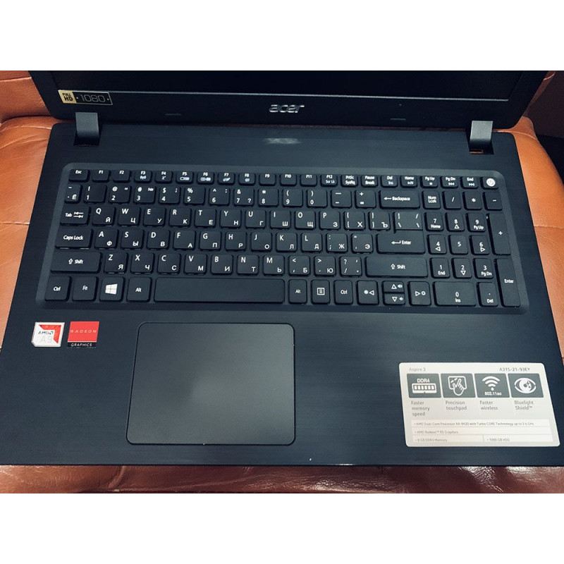 Ноутбук Acer Aspire A315-21 / 15.6" TN / FHD 1920*1080 / AMD A9-9425 / DDR4 6Gb / SSD 128Gb / AMD Radeon R5 / Wi-Fi / Card-reader / Web-cam , Нет, Acer, 15.6", AMD, Интегрированная