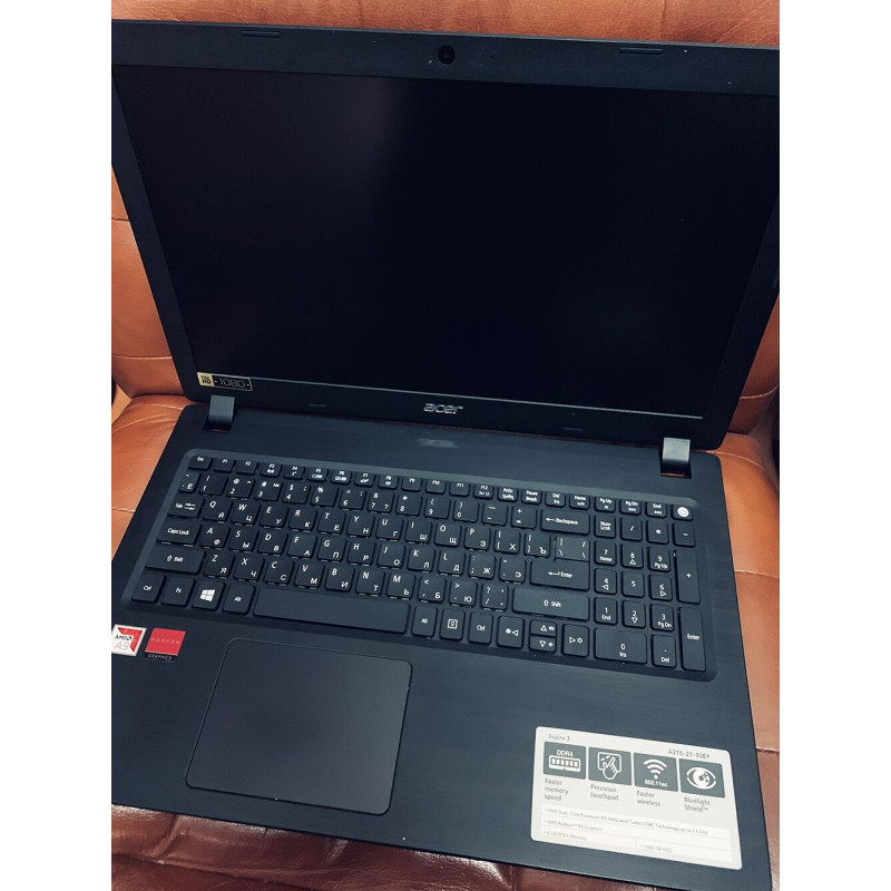 Ноутбук Acer Aspire A315-21 / 15.6" TN / FHD 1920*1080 / AMD A9-9425 / DDR4 6Gb / SSD 128Gb / AMD Radeon R5 / Wi-Fi / Card-reader / Web-cam , Нет, Acer, 15.6", AMD, Интегрированная