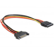 Кабель удлинитель питания SATA (мама) - SATA (папа) 0.3м, Cablexpert CC-SATAMF-01