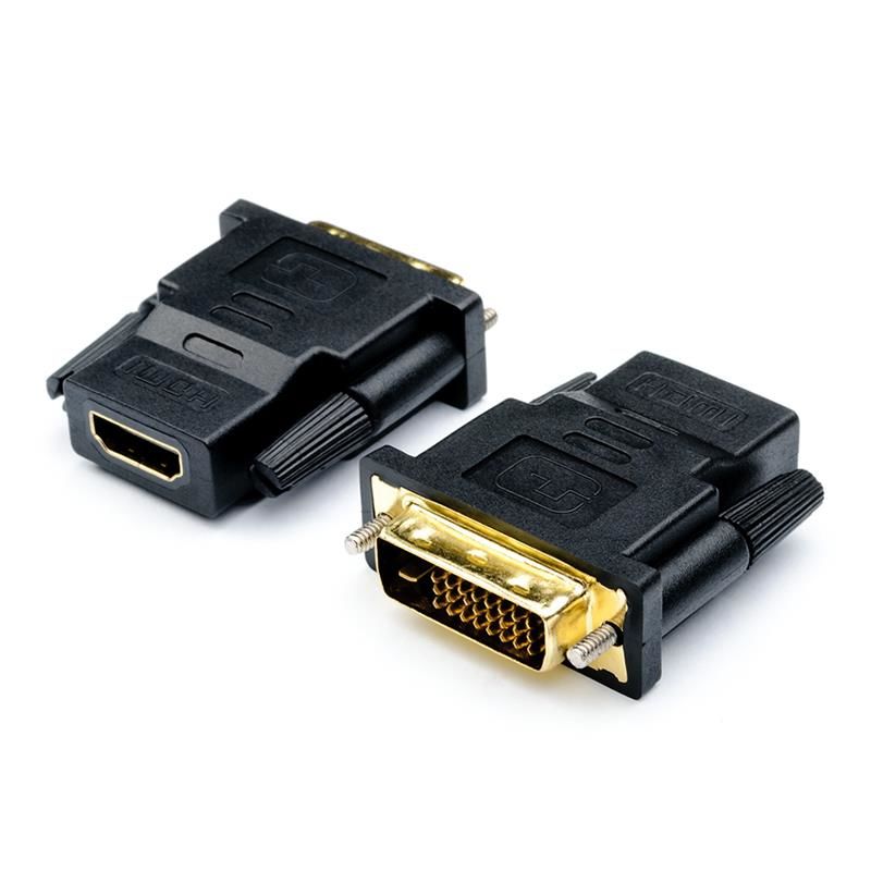 Переходник Atcom (11208) DVI - HDMI (мама/мама) Black 24pin