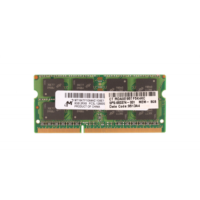 Б/У оперативная память SoDIMM DDR3L 8GB 1600MHz MICRON MT16KTF1G64HZ-1G6E1