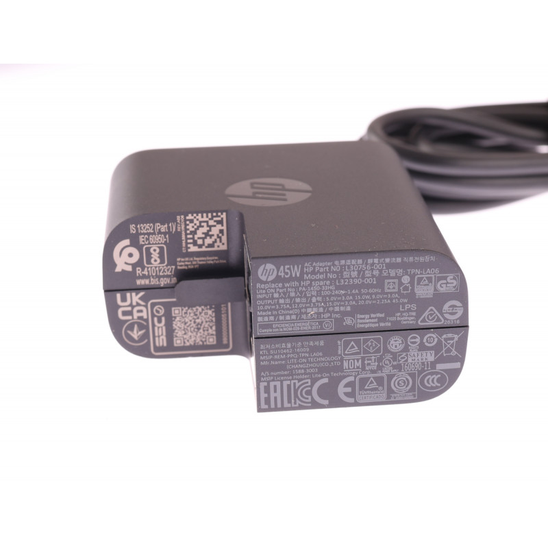 Блок живлення (зарядка) L30756-001 TPN-LA06 L32390-001 для ноутбука HP (type-C) 45W оригінал