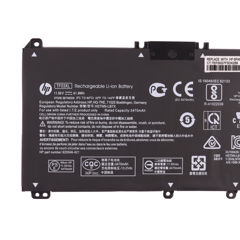 Акумулятор TF03XL для ноутбука HP 15-CC, 15-CD 11.55V 41.9WH Оригінал