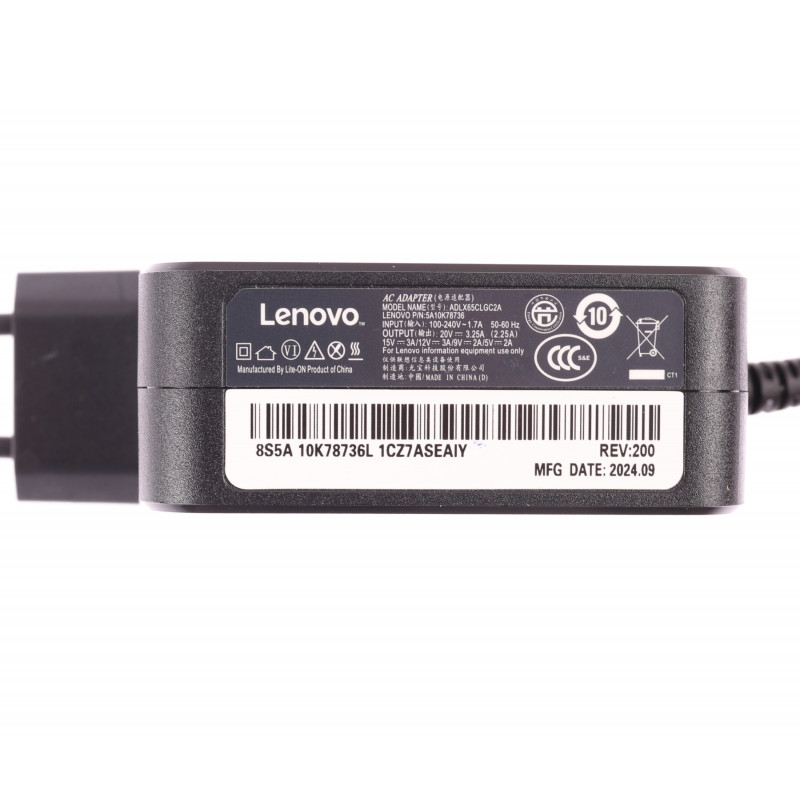 Блок живлення (зарядка) ADLX65CLGC2A для ноутбука Lenovo (65W type C) Оригінал