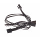 Кабель живлення відеокарти перехідник 4 Molex, PCIe 6 pin