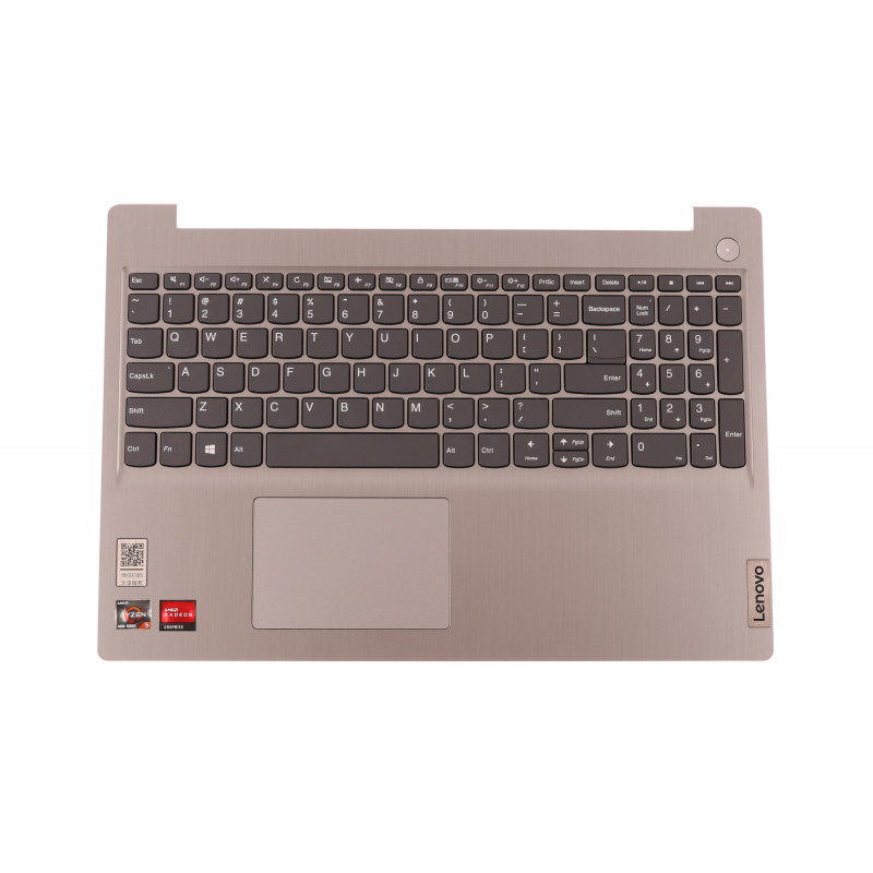 Корпус (лицевая панель с клавиатурой) AP1JV000630, 5CB0X57476 для ноутбука Lenovo IdeaPad 3 15IML05, 15ADA05, 15IGL05, 15IIL05, 15ARE05 silver