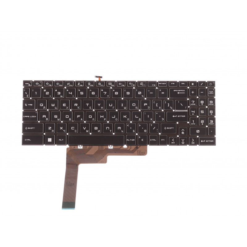 Клавиатура 9Z.NK1BN.B1D, NSK-FG0DBN для ноутбука MSI GF66, GF76 С RGB подсветкой Оригинал Уценка