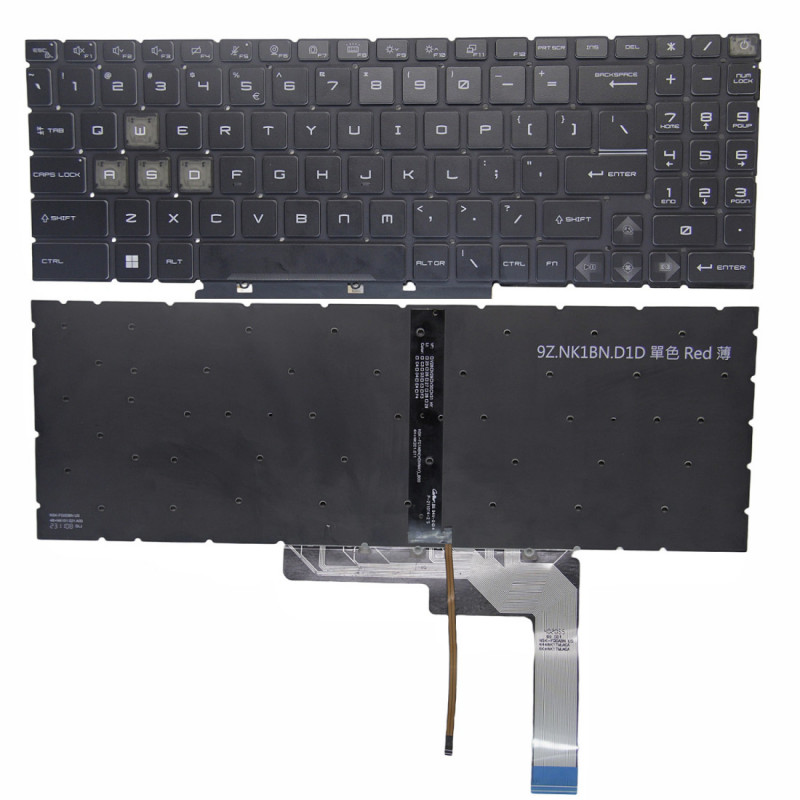 Клавиатура для ноутбука MSI Katana A15, A17, B8V, B12V, B13U, B13V, HX B14W С подсветкой